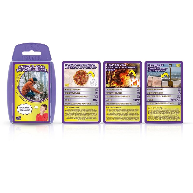 Top Trumps Card Game Peculiar Problems - Family Games for Kids and Adults - Learning Games - Kids Card Games for 2 Players and More - Kid War Games - Card Wars - for 6 Plus Kids - Image 1